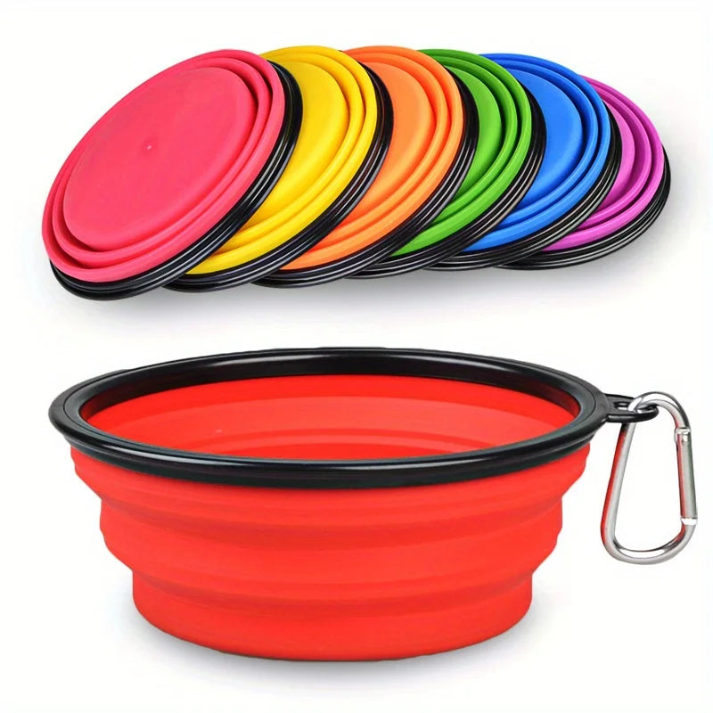 Gamelle pliante en silicone pour chien - pour promenade et pour voyage