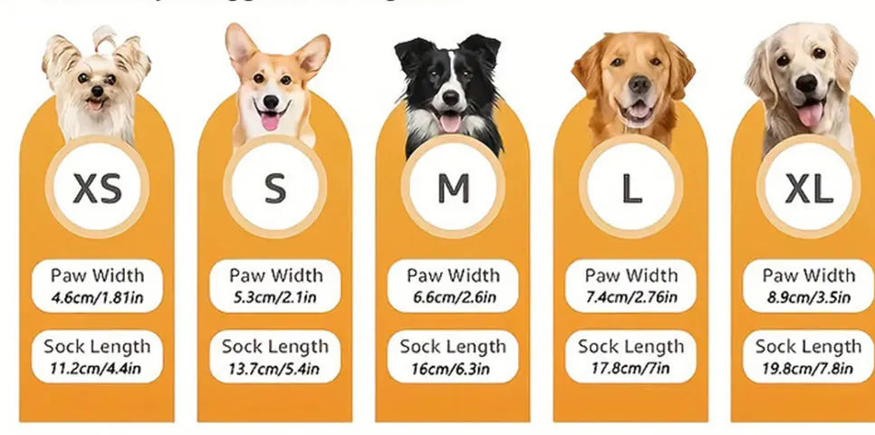 Chaussettes Antidérapantes Double Face pour Chien – Lot de 4