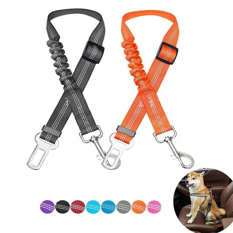 Harnais de ceinture de sécurité ajustable, réfléchissant et élastique pour voyage en voiture