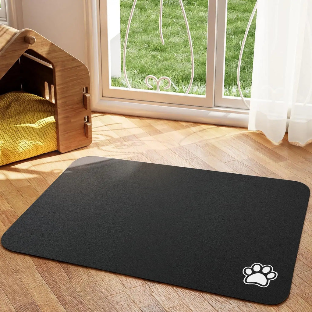 Tapis d'alimentation absorbant pour chat pour la nourriture et l'eau