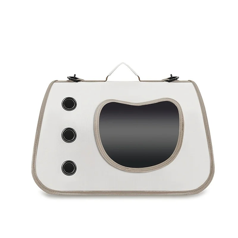 Sac de Transport Portable pour Chat  – Sac Pliable Respirant à Bandoulière – Idéal pour Voyages et Sorties en Extérieur