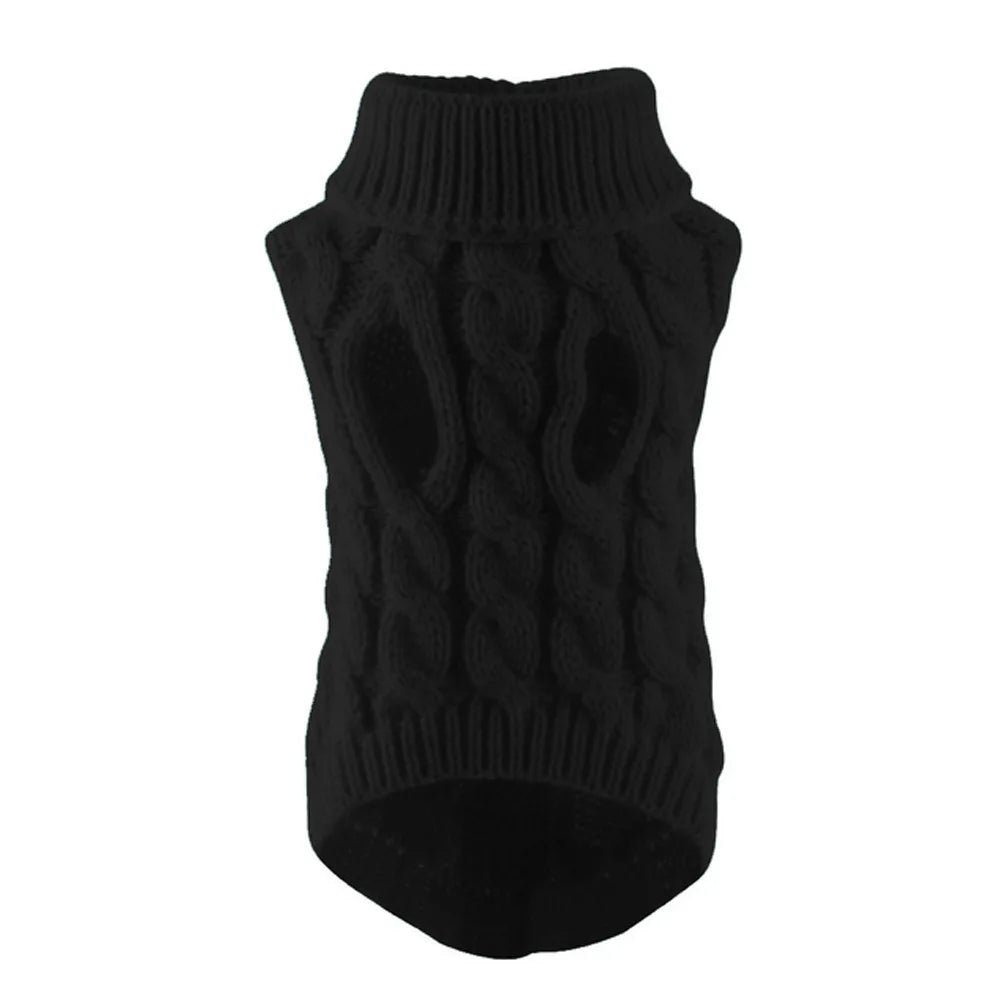 Pull Tricoté pour Petit Chien – Vêtement Mode Automne/Hiver pour Petits Animaux – Pull Chaud et Confortable à Motif Torsadé