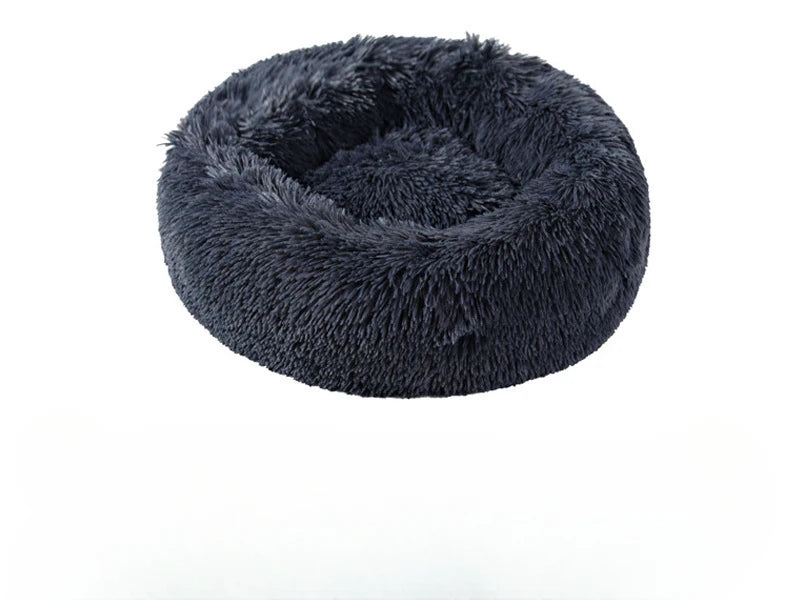 Lit rond en peluche pour chat – Panier chaud, détachable et lavable, idéal pour l’hiver et toutes les saisons