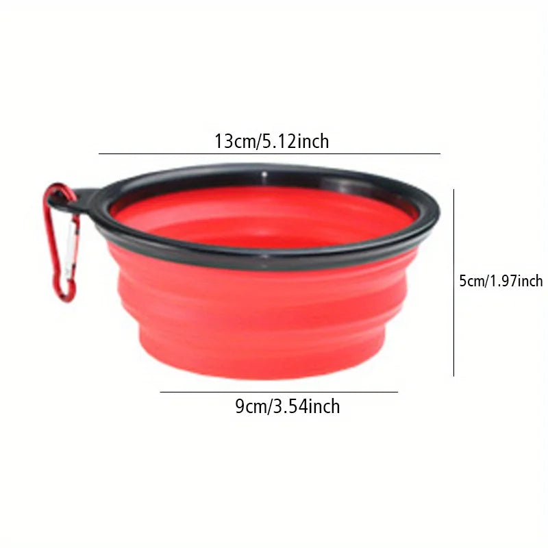 Gamelle pliante en silicone pour chien - pour promenade et pour voyage