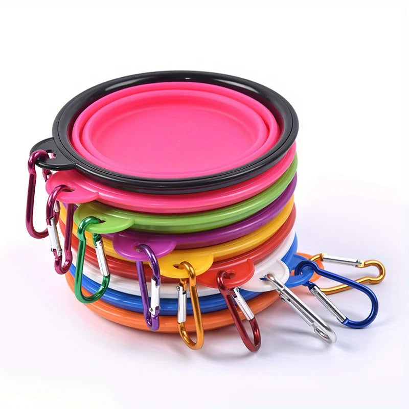 Gamelle pliante en silicone pour chien - pour promenade et pour voyage