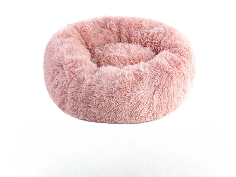 Lit rond en peluche pour chat – Panier chaud, détachable et lavable, idéal pour l’hiver et toutes les saisons