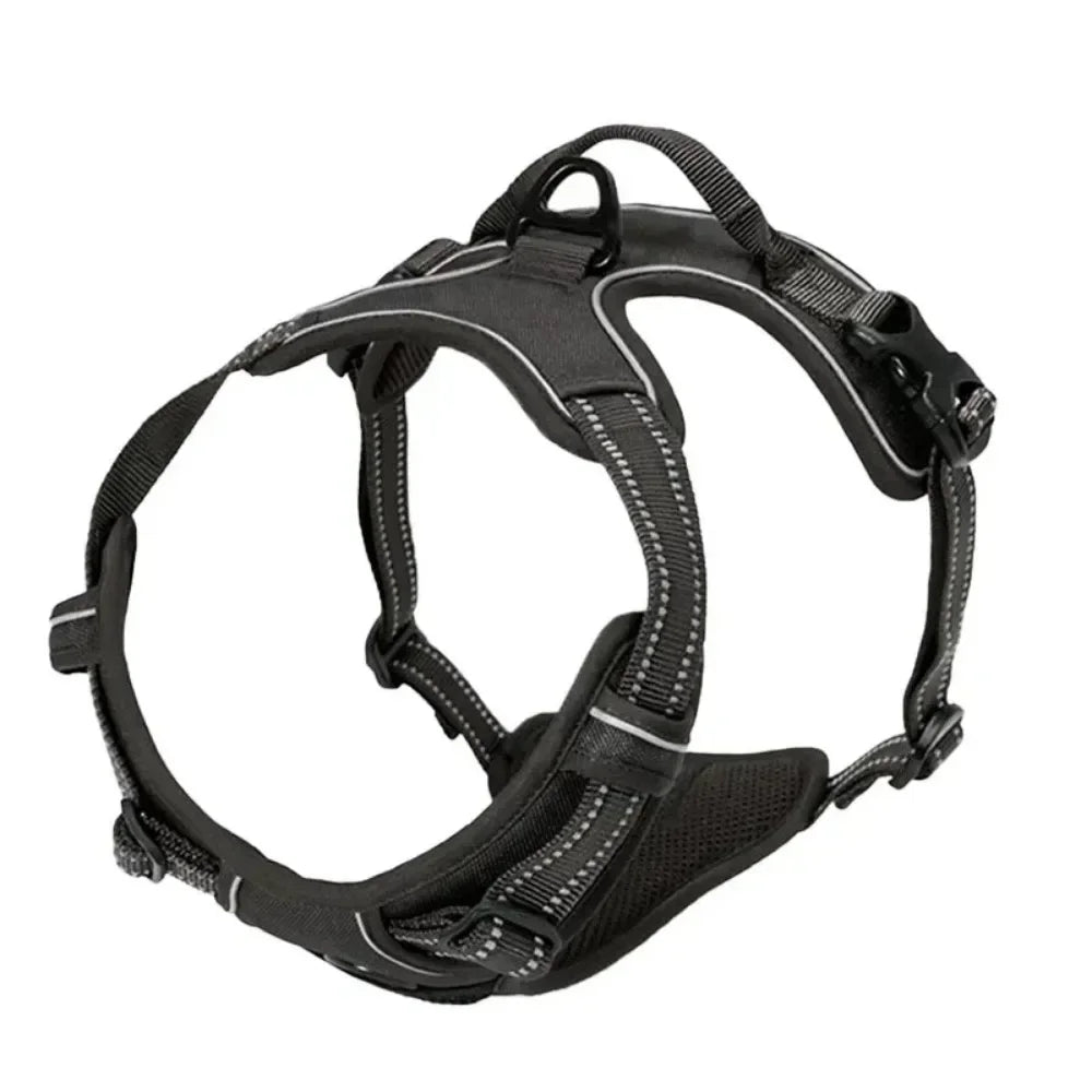Harnais réfléchissant réglable et respirant - sangle de poitrine pour petit, moyen et grand chien