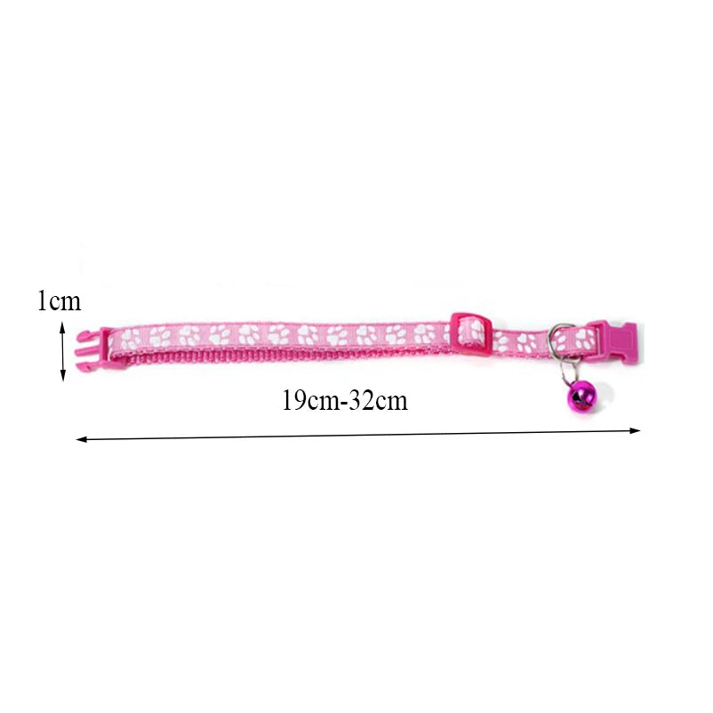 Collier pour chat tendance – Réglable avec clochette, motif coloré, pour chatons et chats