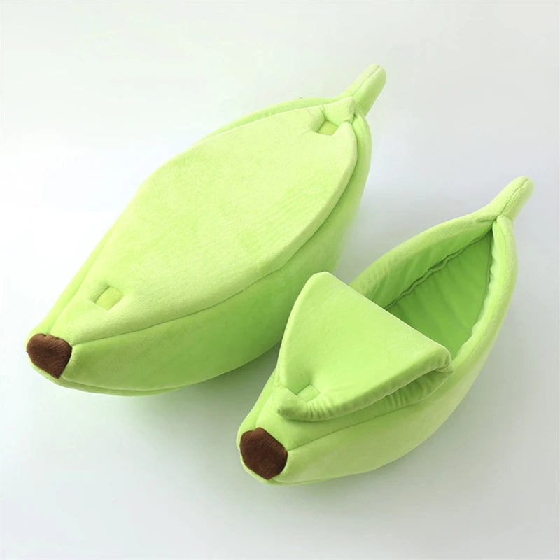 Lit pour chat en forme de banane – Panier mignon, chaud et confortable, idéal pour chatons