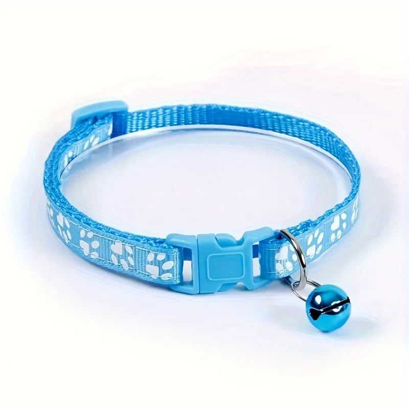 Collier pour chat tendance – Réglable avec clochette, motif coloré, pour chatons et chats