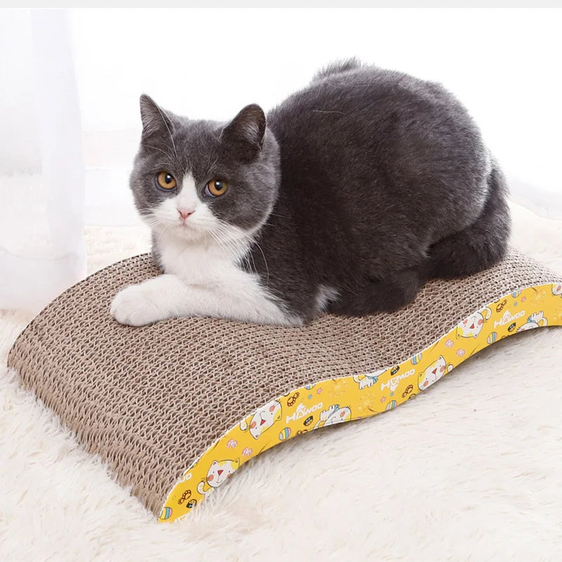Griffoir pour Chat en Carton Ondulé – Tapis/Planche à Griffer Résistant pour Canapé, Coussin et Lit – Jouet et Protection Meubles