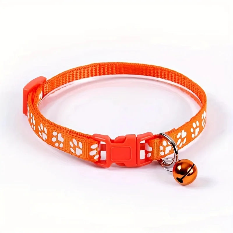 Collier pour chat tendance – Réglable avec clochette, motif coloré, pour chatons et chats