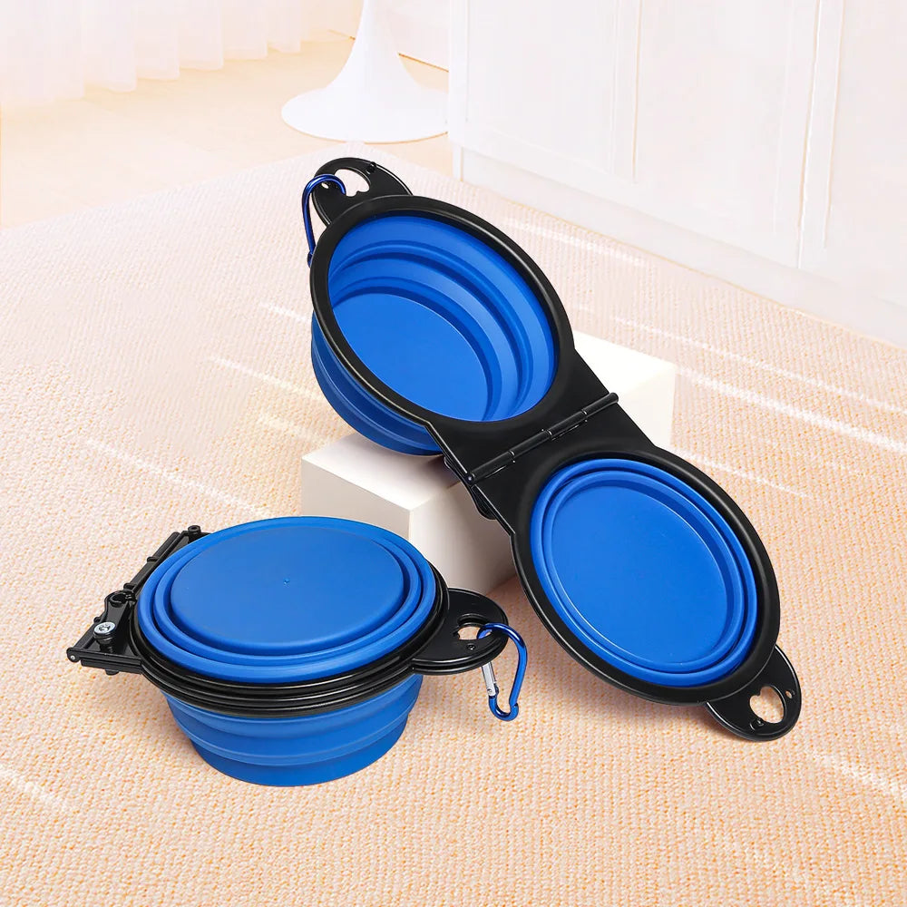 Bol d'alimentation 2-en-1 pliable pour chat