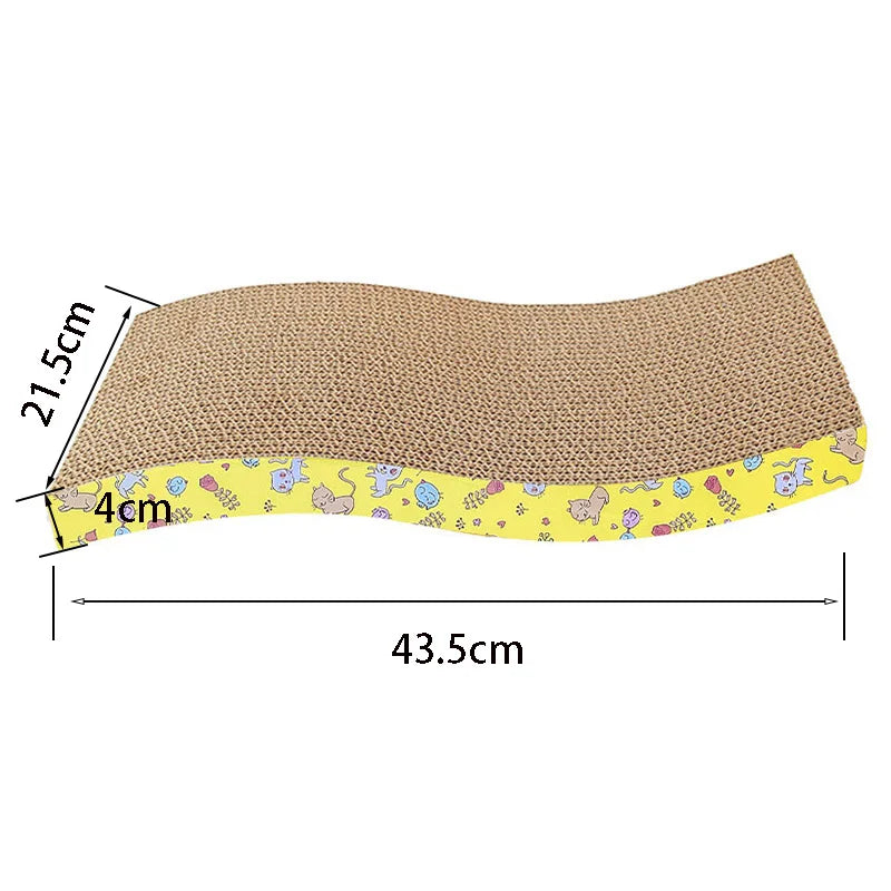 Griffoir pour Chat en Carton Ondulé – Tapis/Planche à Griffer Résistant pour Canapé, Coussin et Lit – Jouet et Protection Meubles